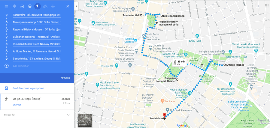Sightseeing Route_Sofia City